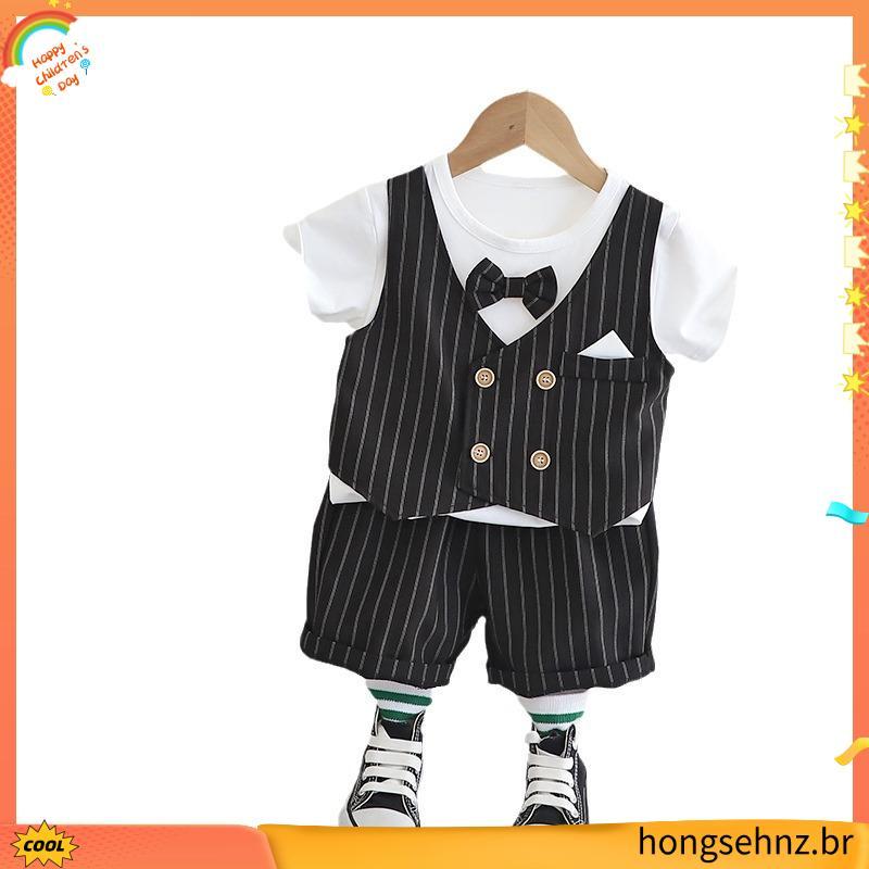 Roupas de verão para meninos, terno de duas peças, roupas infantis da moda, ternos de verão, roupas infantis bonitas, ve
