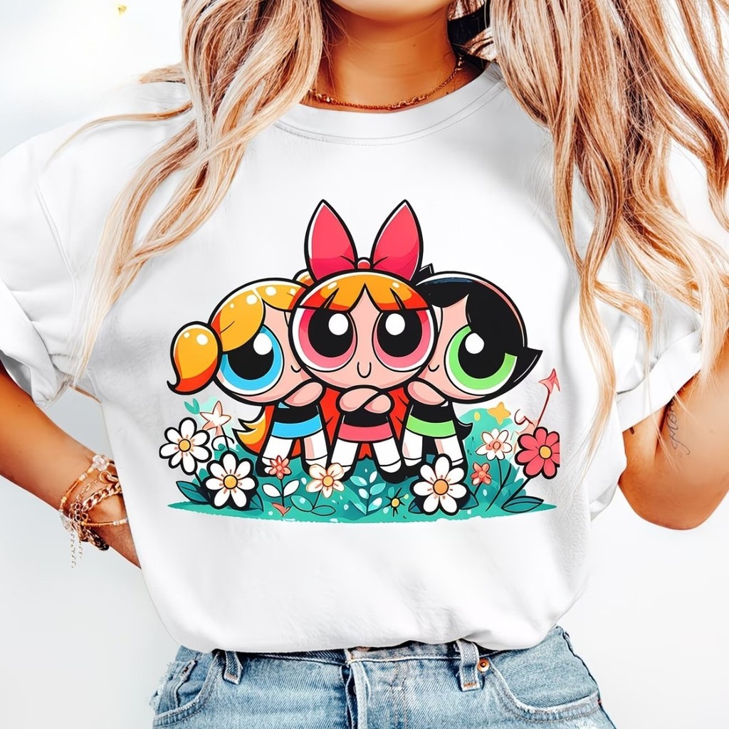 Camiseta Estampada Inspirado Super Poderosas Jardim Florido Unissex 100% Algodão Frete Grátis Rápido Plus Size