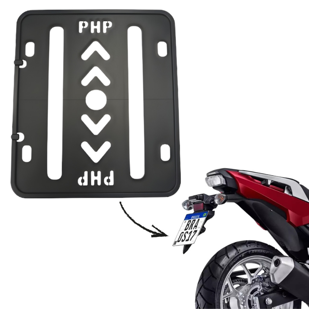 Suporte Moldura Placa Moto Padrão Mercosul Universal CG 160 Biz Pop 110i Bros Factor Lander NMAX PCX