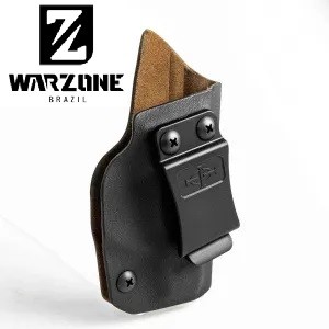 Coldre para Ruger LCP Porte Velado Kydex Revestimento Interno Couro Preto