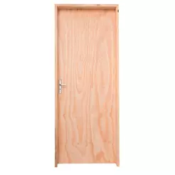 Kit Porta de Madeira Pinus Grantok M12 Interna, Abertura à Direita 213x66 cm