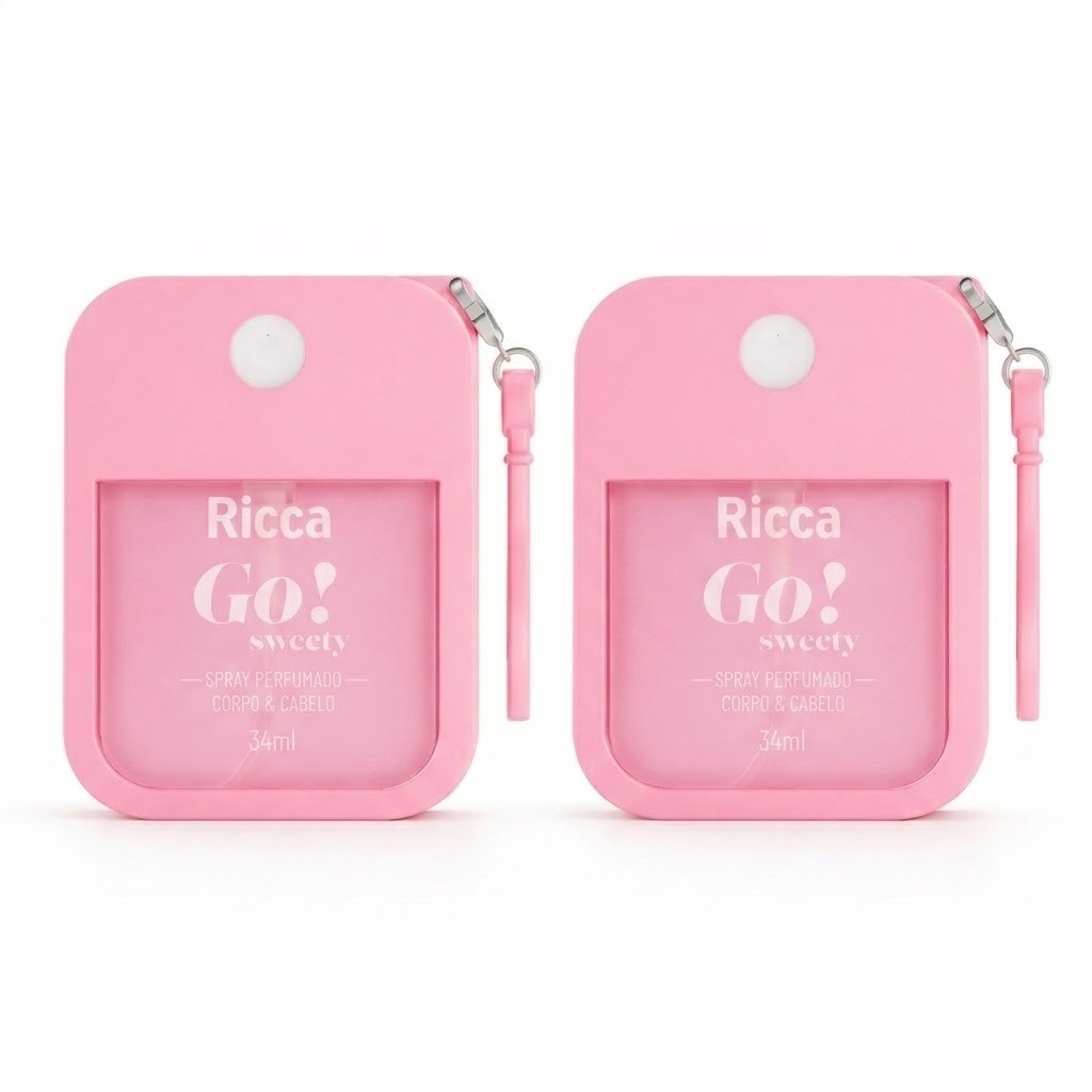 2 Spray Perfumado Desodorante Colonia Go! Sweety Ricca 34ml