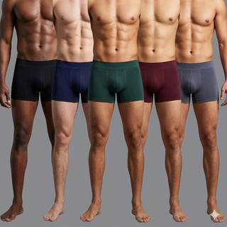 Kit 10 Cuecas Boxer Adulto Cueca Box Microfibra Premium Cueca sem Costura Cores Aleatórias cueca cor