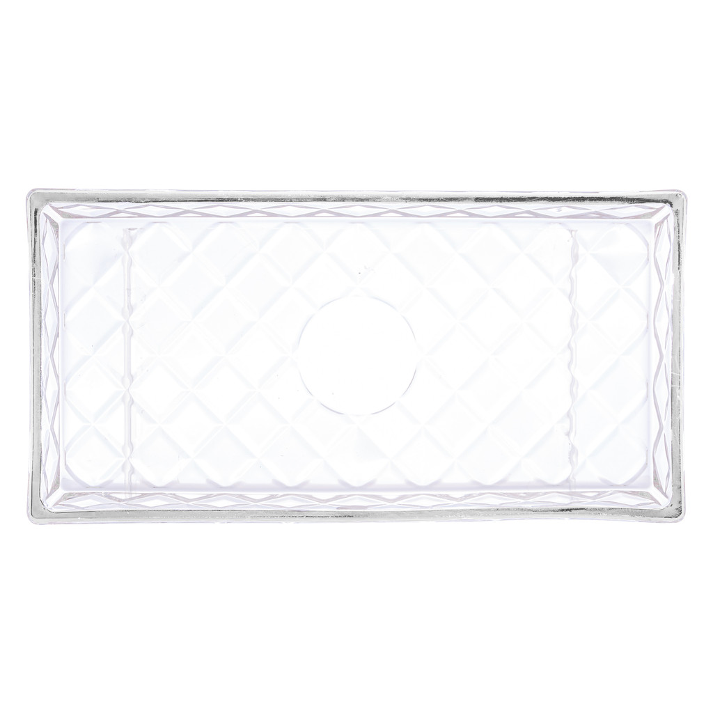Travessa de Vidro Cristal para Servir Comida Deli Diamond 28,5x14,5cm - Lyor · foto 2