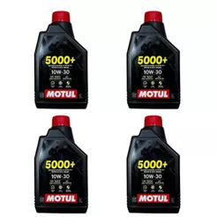 Kit 4x Óleo Motul 5000+ Sae 10W30 4T Honda Xre 300 Yamaha Factor 125 150 Titan Fan Pop Fazer Lander