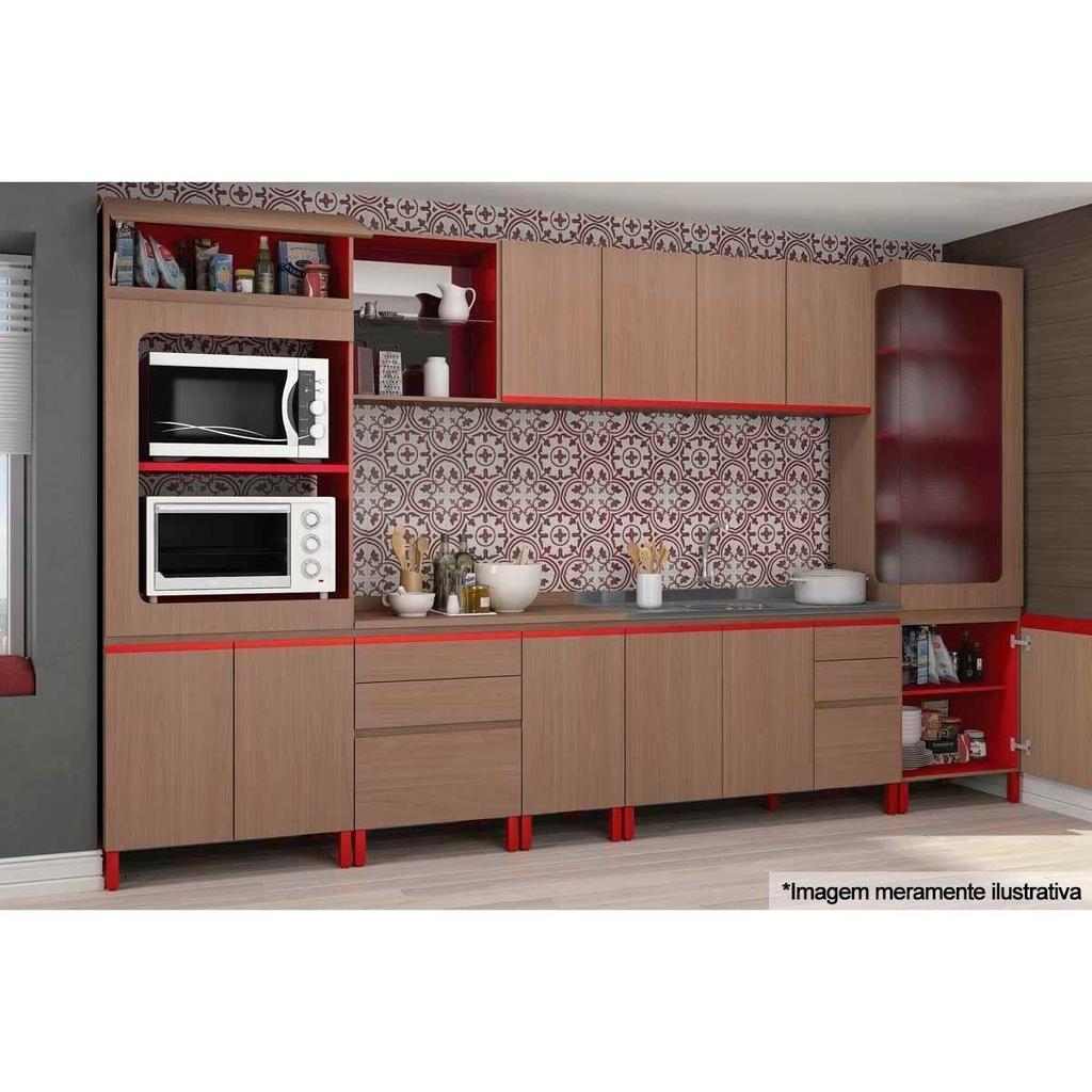 Tampo de Cozinha Modulado p/ Balcão E603 60cm Nogueira - Kappesberg — imagem 2 de 2