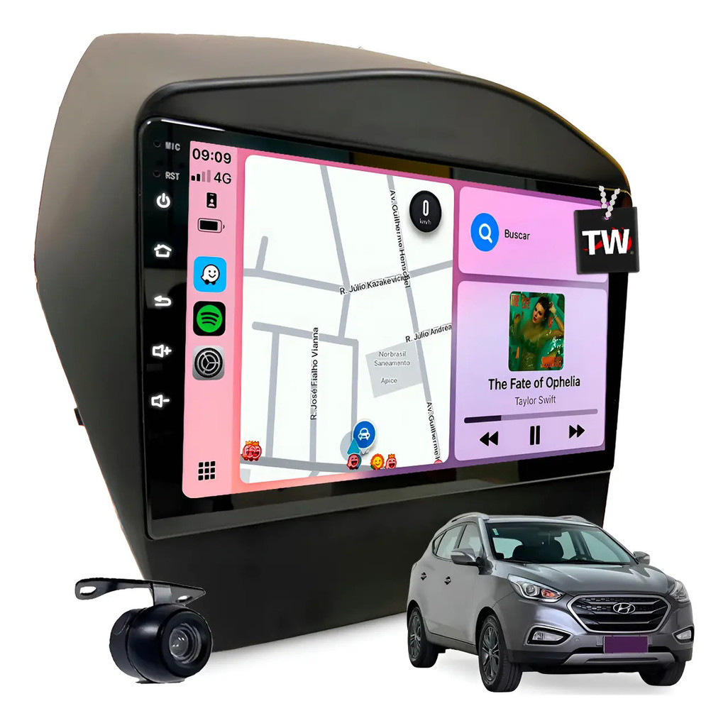 Central Multimídia Genko Mp10 Ix35 2011 À 2021 Carplay Waze
