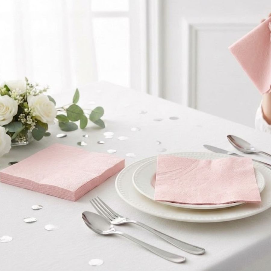 Guardanapo de Papel - Rosa Bebê - 33cm - 20 unidades - Silver Festas - Rizzo