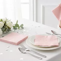 Guardanapo de Papel - Rosa Bebê - 33cm - 20 unidades - Silver Festas - Rizzo