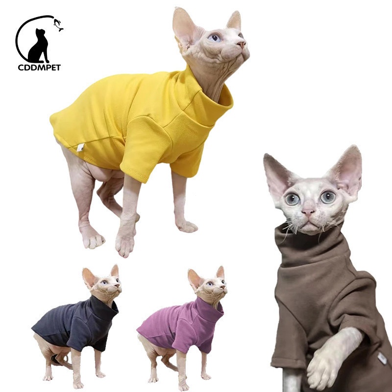 Macios Roupa Para Gatos Sphynx Pequenos Camisa De Pulôver Pijamas Casaco Sem Pêlos Gato