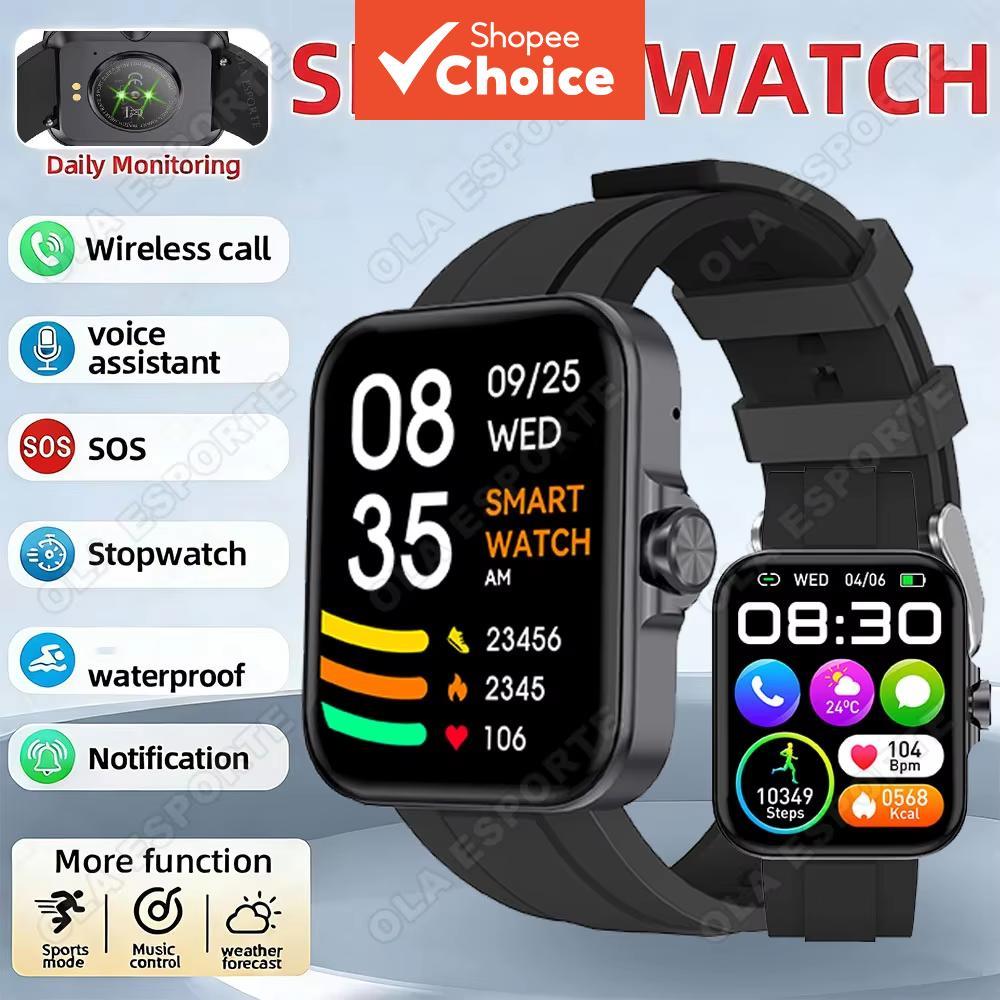 Relógio Inteligente Esportivo Tela AMOLED 1,83 240*284 HD Tela Sensível ao Toque Completa Bluetooth Chamada