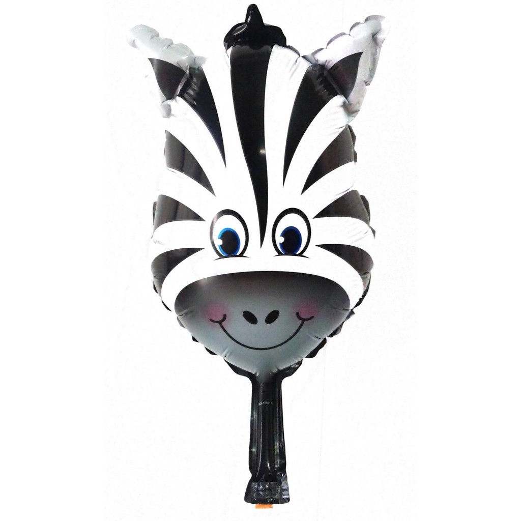 Balão Metalizado Zebra Animal Safari Centro Mesa 32cm Festa Decoração Enfeite  Lembrancinha