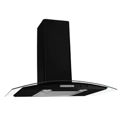 Coifa de Parede Terim Vidro Curvo Black Duto Slim 75 CM
