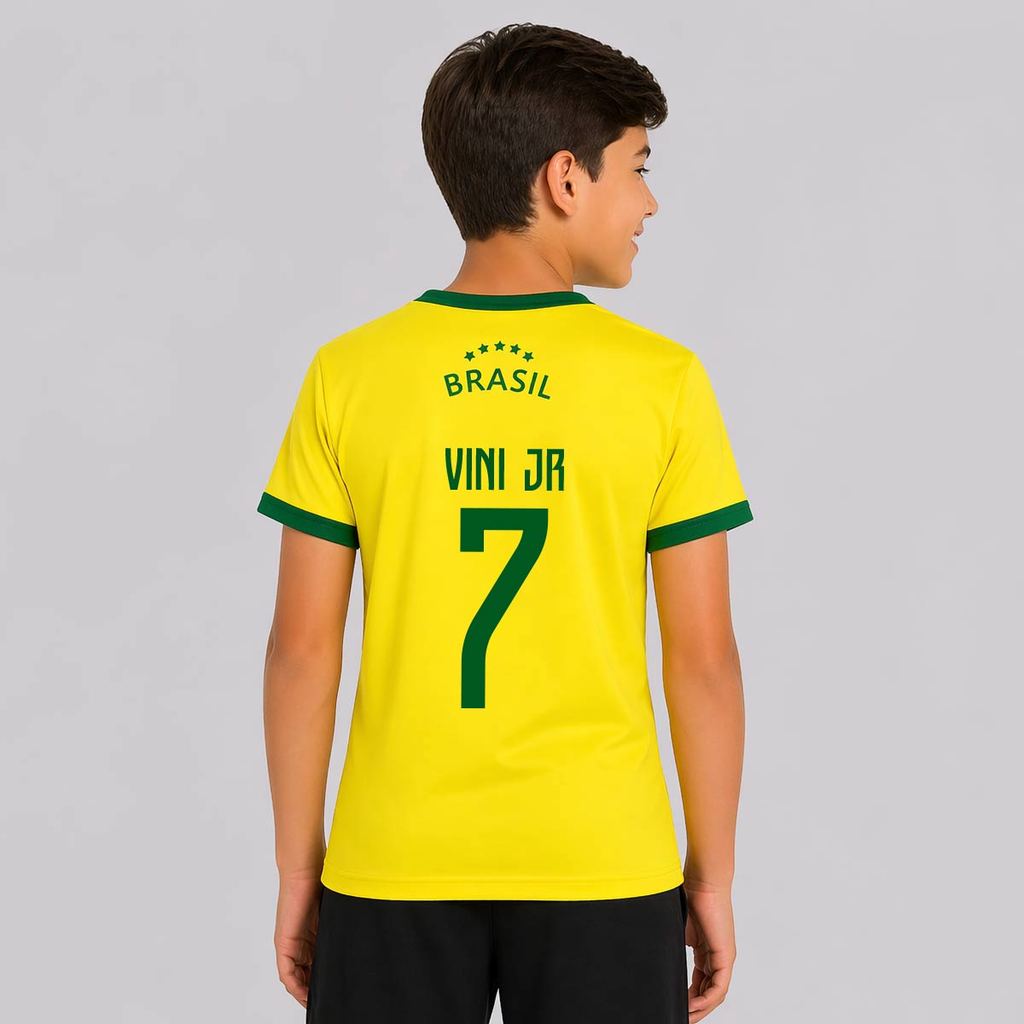 Camisa Brasil Canarinho Juvenil 7 Vini Jr