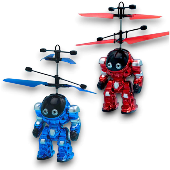 Helicóptero Robô Voador Controle Remoto Sensor Recarregável Mini Drone Avião Brinquedo