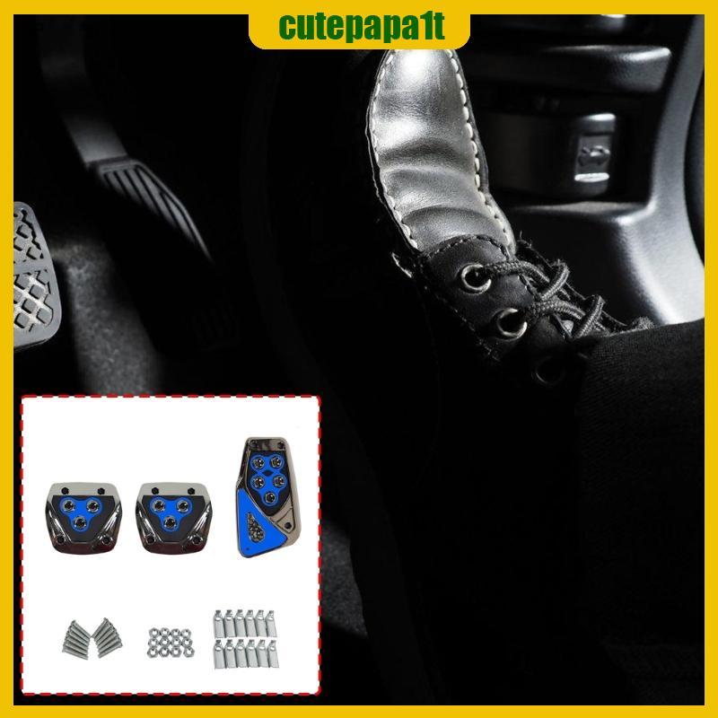STBL 3 Acessórios Automotivos Conjunto Pedais Acelerador Embreagem Freio Carro