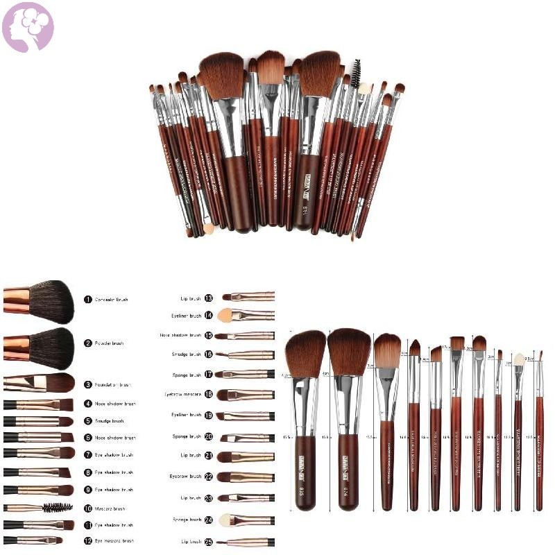 Conjunto De Pincéis De Maquiagem De 22 Unidades-Ferramentas Multiuso De Beleza Para Olhos E Rosto Mulheres Meninas