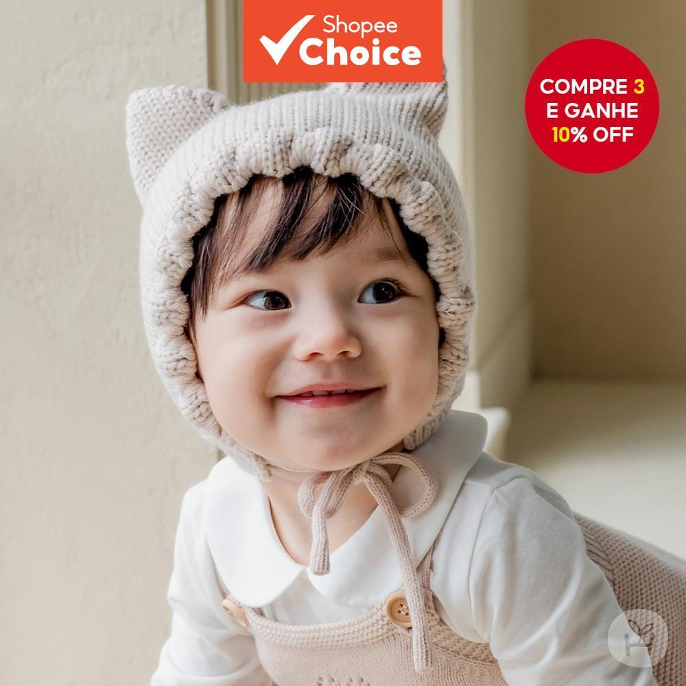 Gorro De Malha Para Bebê Happy Prince Florida Com Textura De Algodão Macio | Ajuste Elástico Suave Boné Quente Recém-Nas