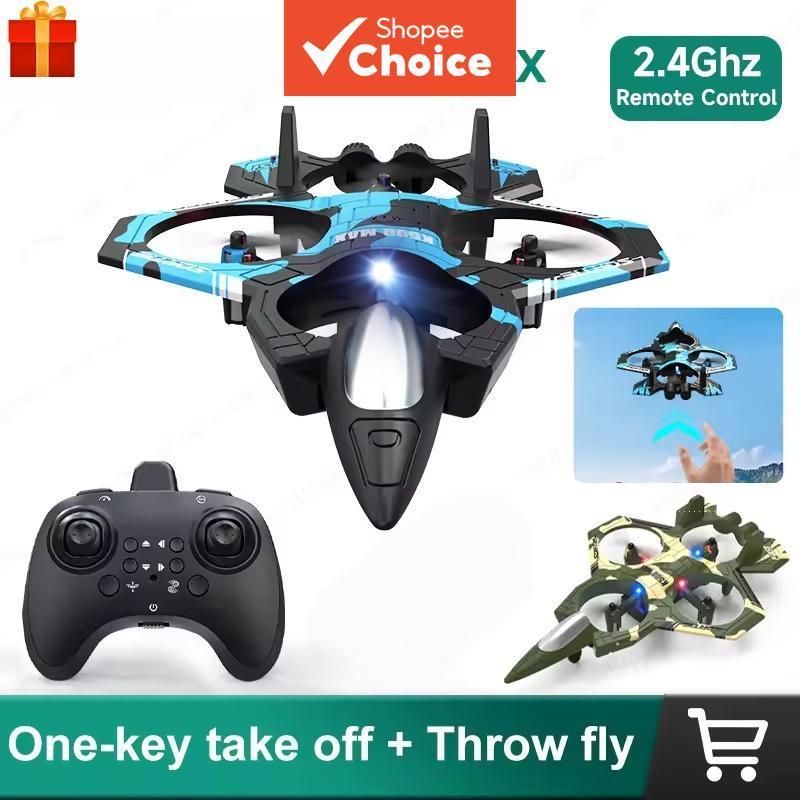Drone RC 360° com Função de Giro, Luzes LED e Retenção de Altitude - Brinquedo Voador de Controle Remoto para Crianças