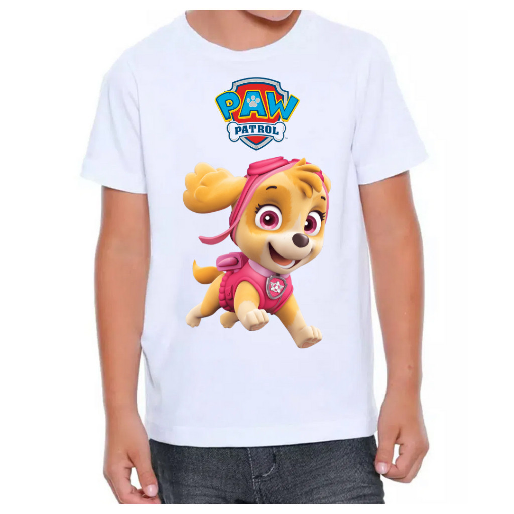 Camiseta Camisa Blusa Patrulha Canina Skye Everest Rocky  100% Algodão