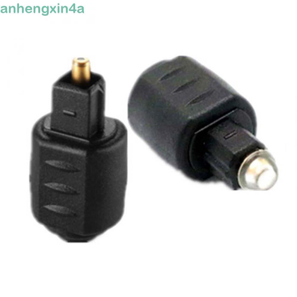 Adaptador De Cabo Óptico Digital ANHENGXIN Mini Amplificador Redondo Para Quadrado Conector De Áudio Preto