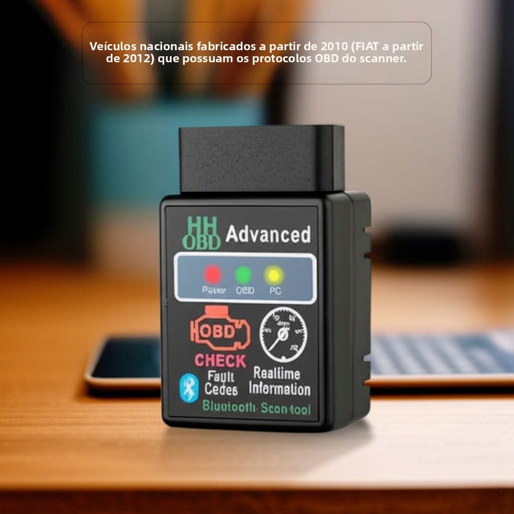 Scanner Automotivo ELM327 V2.1 Bluetooth 5.1 OBD2  Leitor de Diagnóstico para Android, Windows e iOS