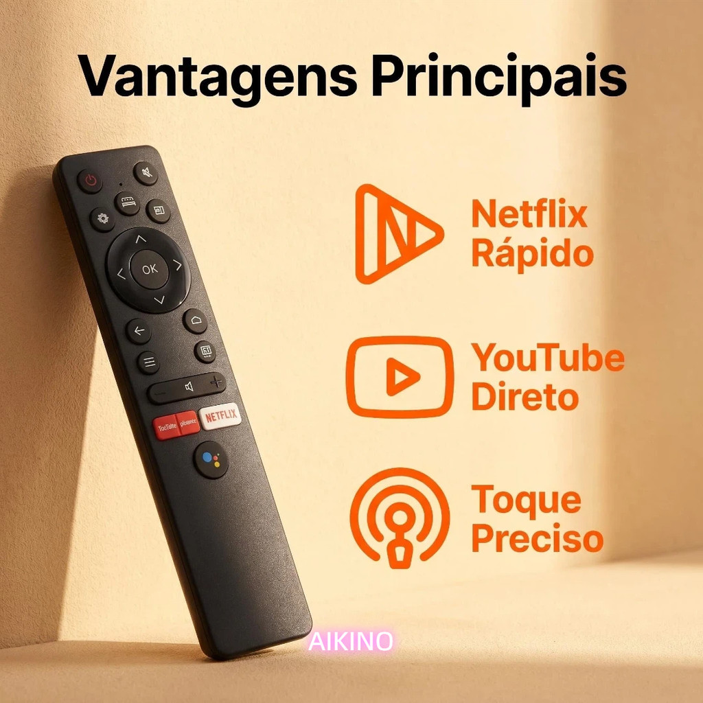 Controle Remoto Controle Remoto Tv Tcl Lcd / Rc890 / Com Netflix , Globoplay Lelong Le-7408