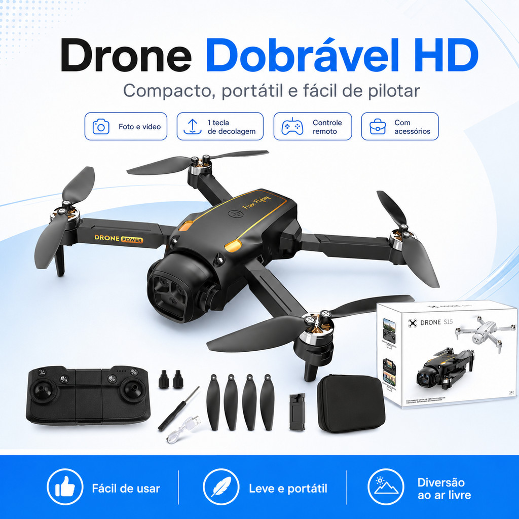 Drone com Câmera WiFi Controle Remoto Altitude Hold 360 Flip Foto Vídeo Portátil