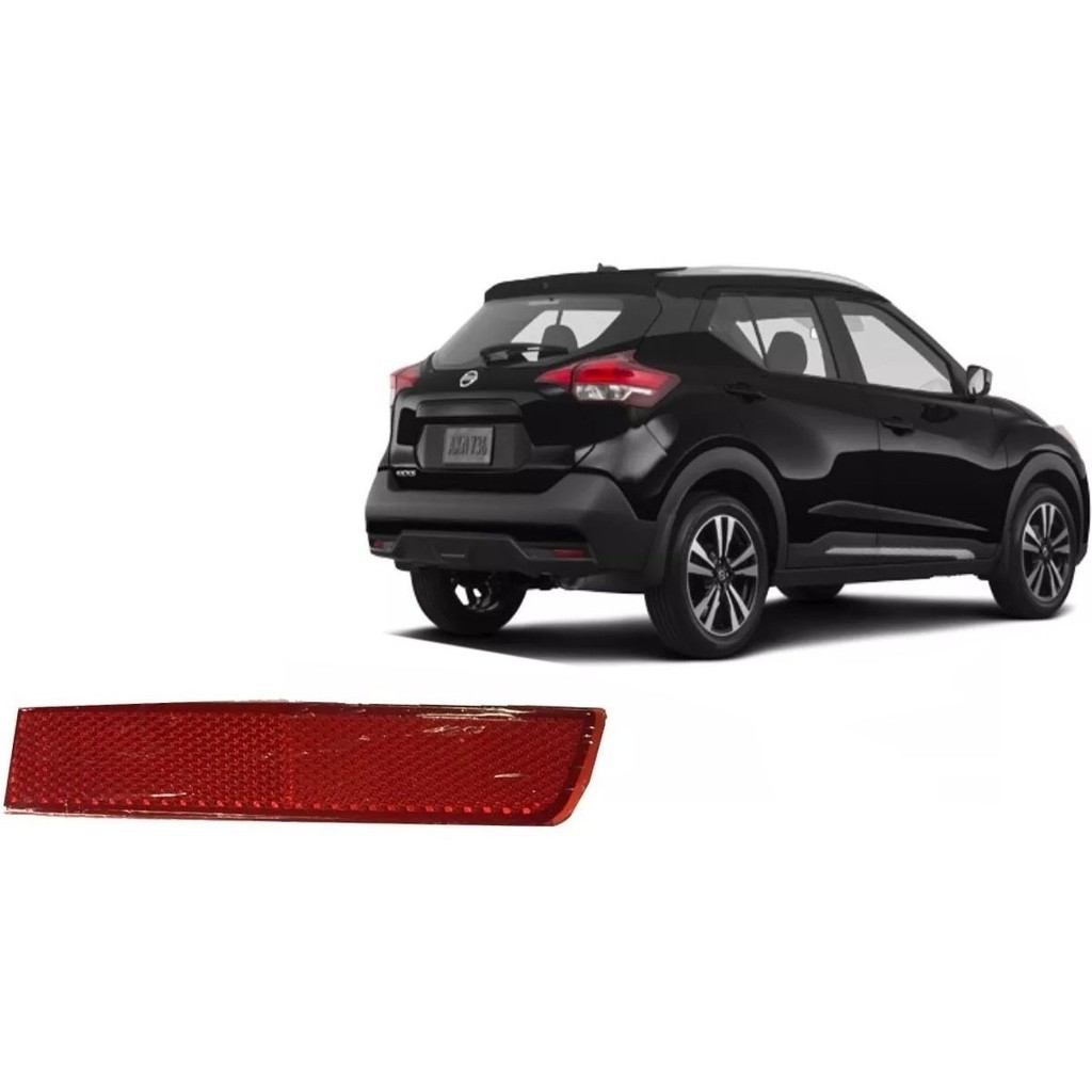 Lanterna Olho De Gato Refletor Parachoque Traseiro Esquerdo Motorista Nissan Kicks 2017 2018 2019