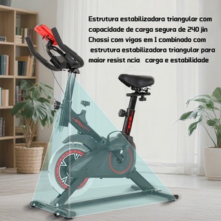 Bicicleta Ergométrica Spinning Bicicleta de Exercício para Casa Bike Spinning Ergométrica Resistência Ajustável Monitor