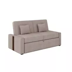 Sofá Cama 145cm Charlie Cru/Marrom - Matrix