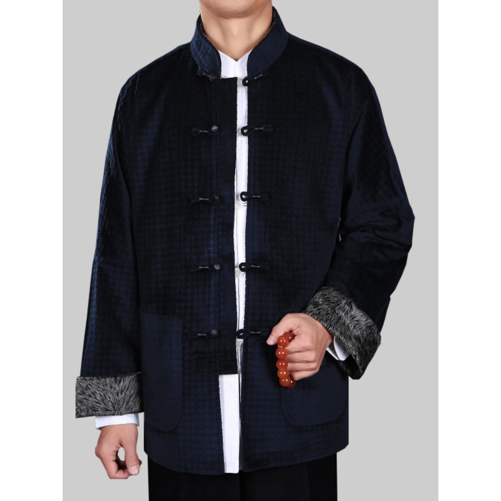 Baifulong High-End masculino primavera outono novo estilo Tang terno jaqueta roupas masculinas chinesas pai roupas étnic