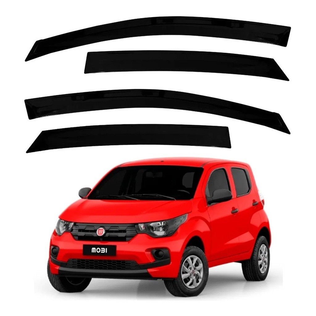 Jogo Calha de Chuva Fiat Mobi 2016 2018 2019 2020 2023