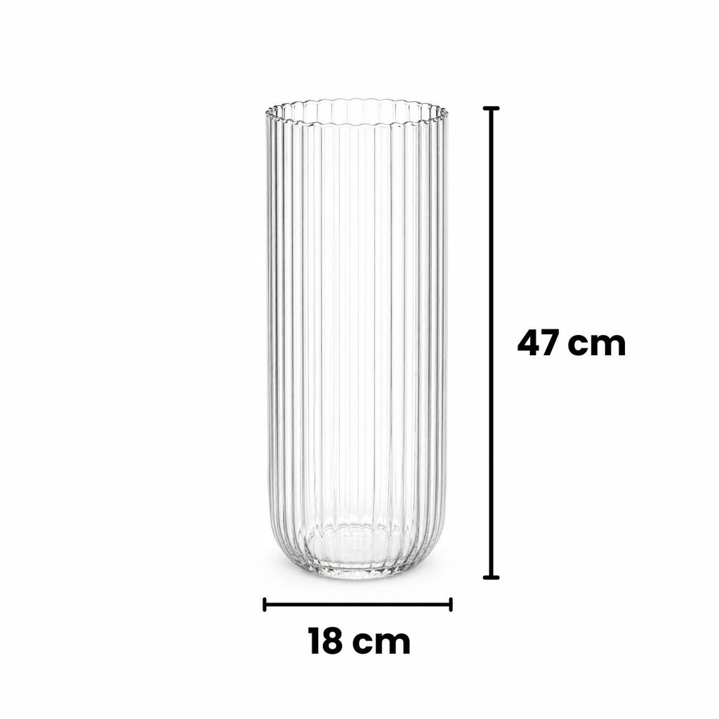 Vaso Vidro Flores Arranjos Decoração Grande Luxo Alto — imagem 2 de 2