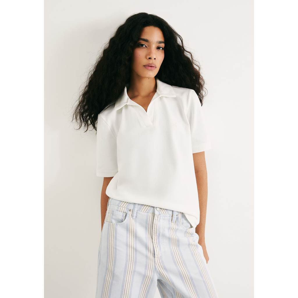 Camisa Polo Feminina Em Piquet
