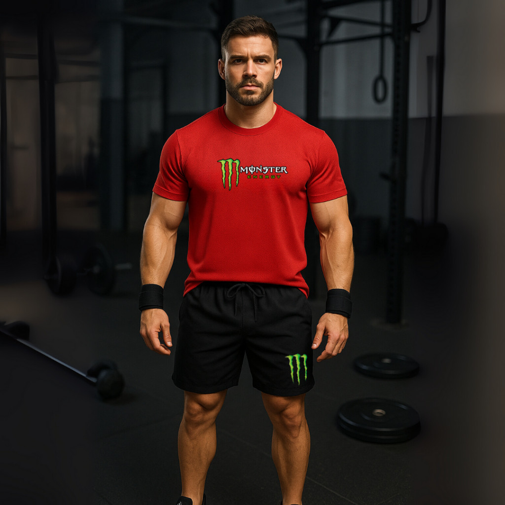 Conjunto Camiseta e Bermuda Camiseta 💯 algodão bermuda tectel para seu dia a dia ..