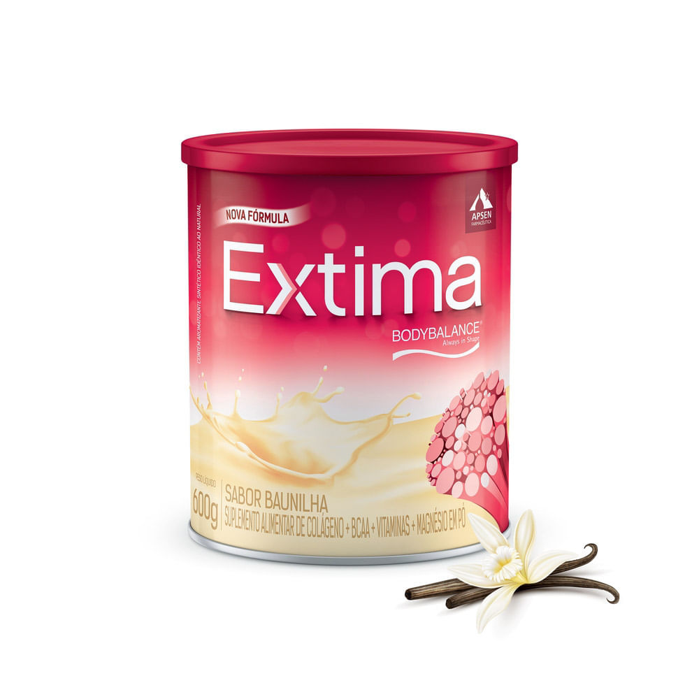 Suplemento Alimentar Extima Colágeno Sabor Baunilha Lata 600g