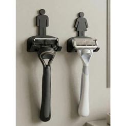 Suporte Prestobarba Parede Fita 3M Organizador Banheiro Barbeador Gilete Masculino Feminino Lâmina