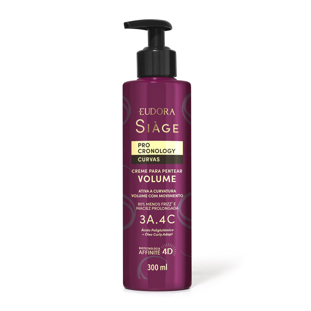 Creme para Pentear Volume Eudora Siàge Pro Cronology Curvas 300ml