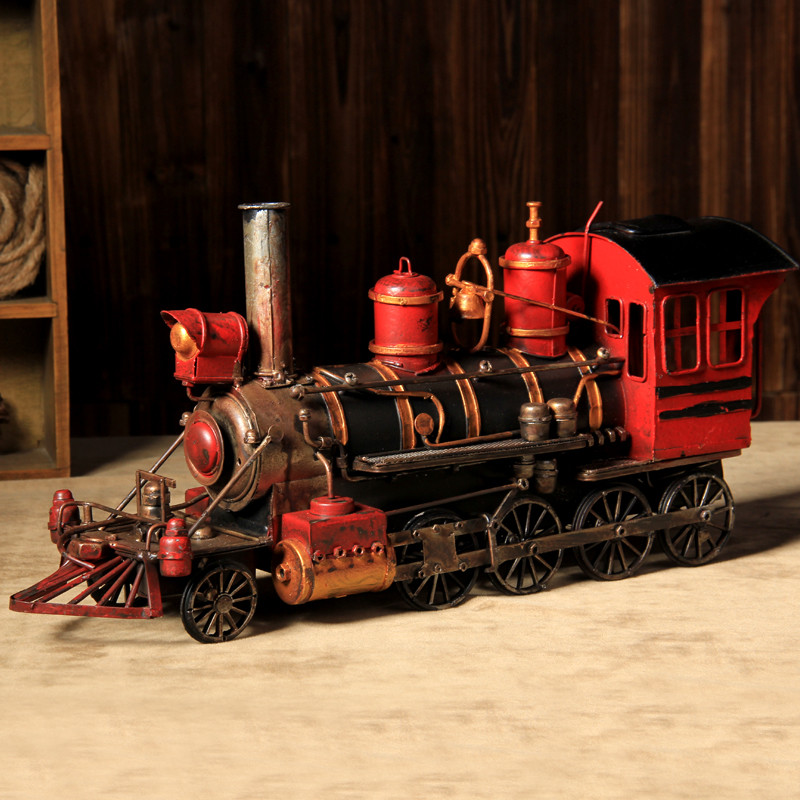 Trem de ferro forjado decorações de padaria decorações Retro decorações americanas macias acessórios de entrada de café 