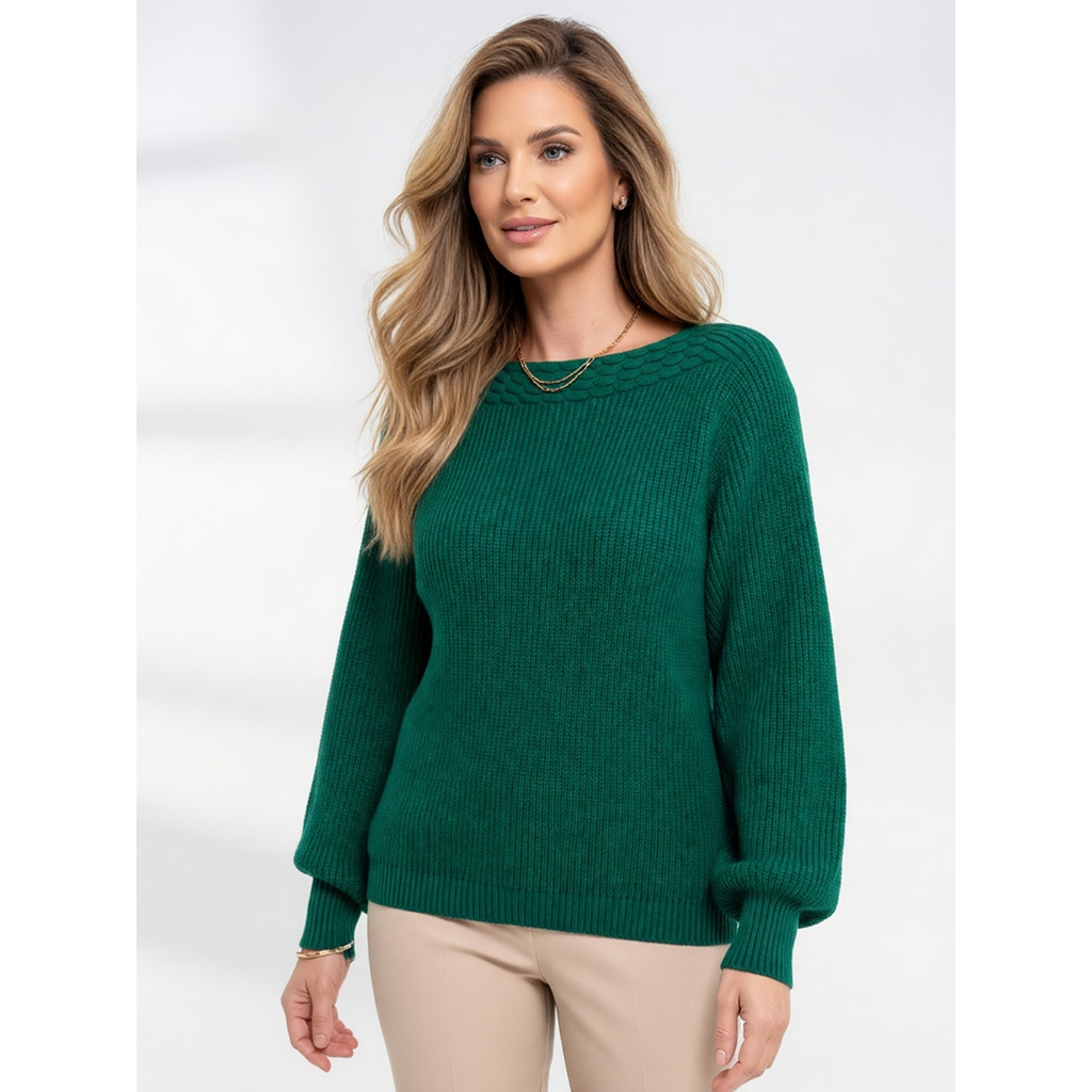 Blusa de Frio Feminina Suéter Poliéster Tricot Blusa Feminina Manga Longa