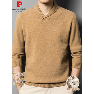 Pierre Cardan suéter masculino 100 suéter de lã pura suéter de caxemira masculino outono inverno novo estilo de fundo de