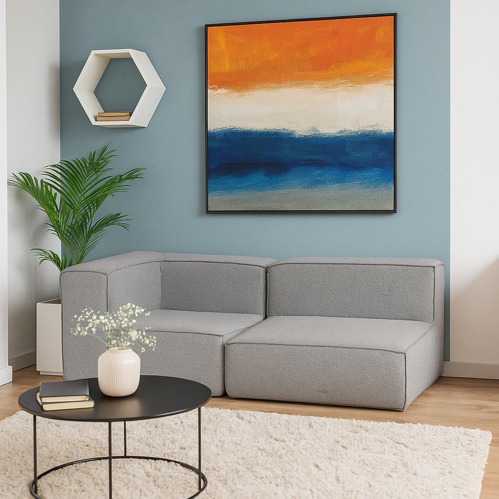 Imagem Sofá Modular Flow em Boucle 2 Lugares com 1 Braço para Sala Moderna Premium