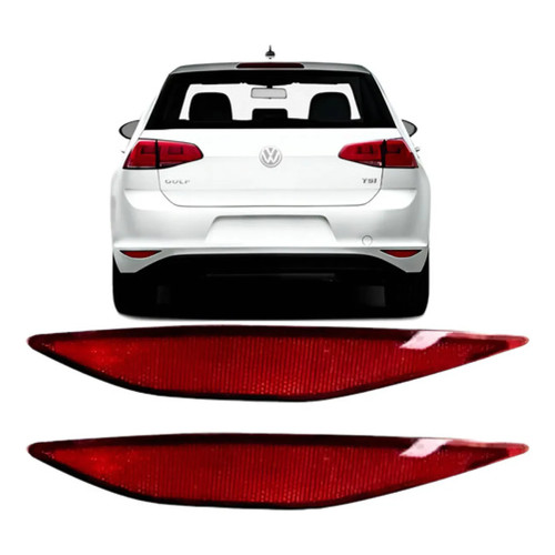 Par Lanterna Refletor Parachoque Volkswagen Golf 2014 A 2018 Refletor Olho Gato GTI TSI Comfortline
