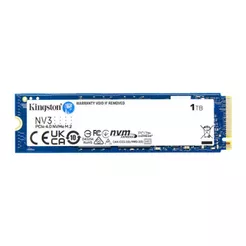 SSD Kingston NV3, 1TB, M.2 2280, PCIe 4.0 NVMe, Leitura 6000MB/s, Gravacao 4000MB/s, SNV3S-1000G