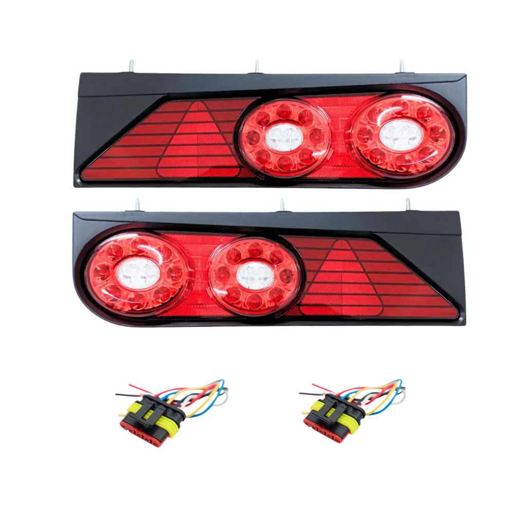 Lanterna Traseira Carreta Randon 2013 em Diante Completa Full LED Bivolt Com ou Sem Chicote