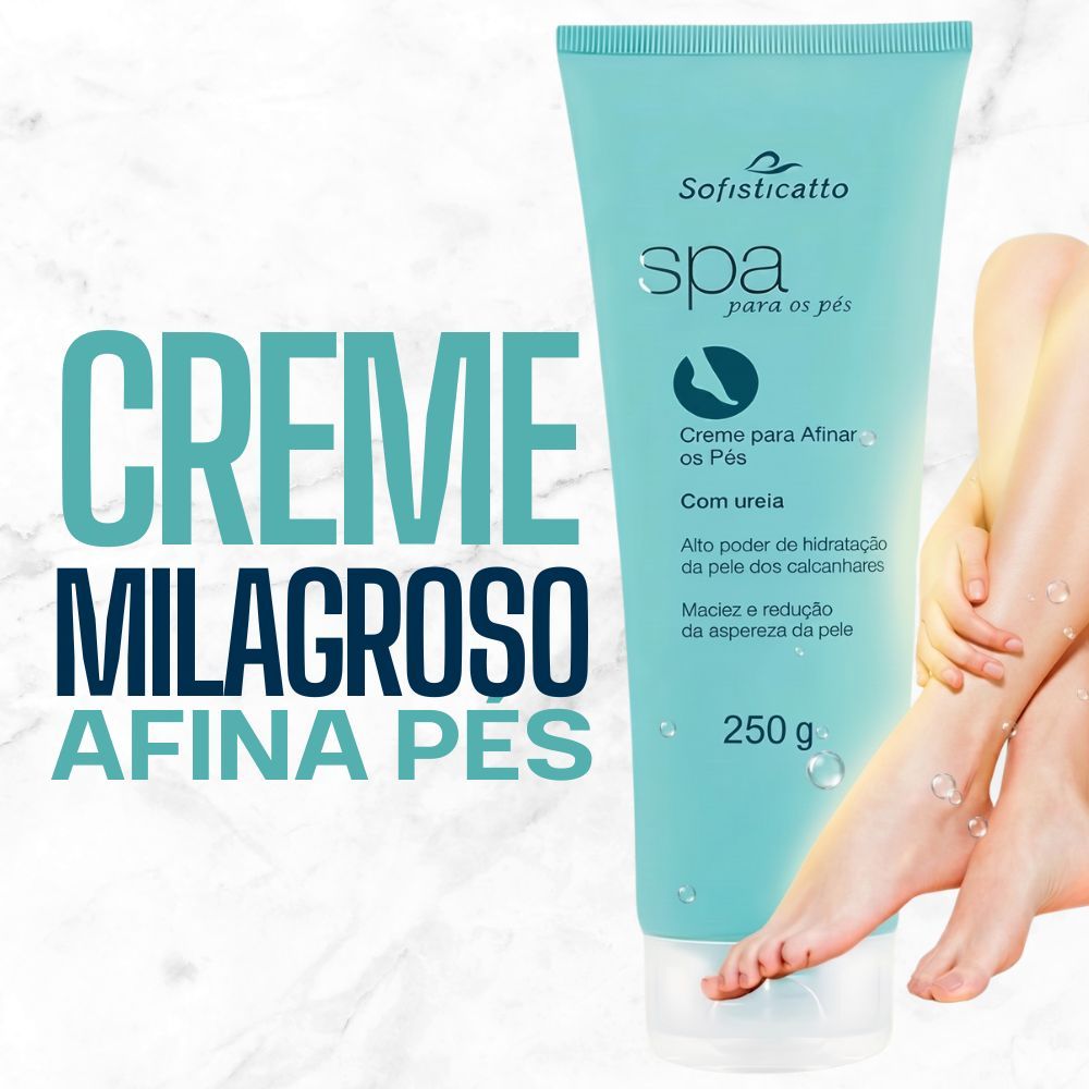 Creme milagroso para Pés de pedreiro Rachados Ressecados Fissurados Spa dos Pés Ureia 10% Hidratados