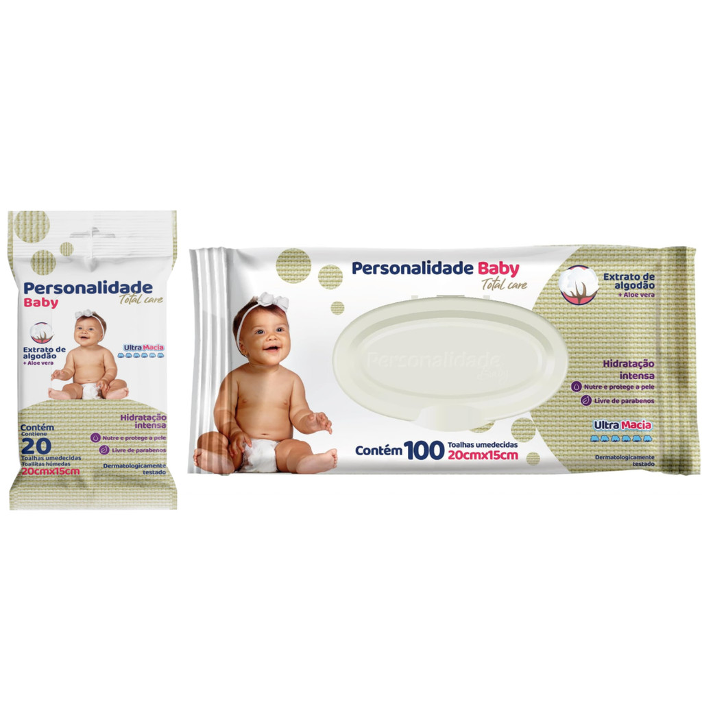 Personalidade Baby Toalhas Umedecidas Total Care