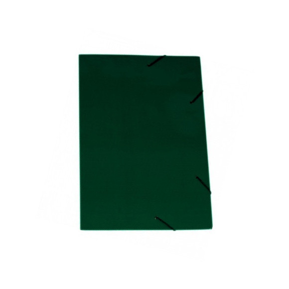Pasta Plástica com Elástico Pequena Verde Fosca Golden Kraft