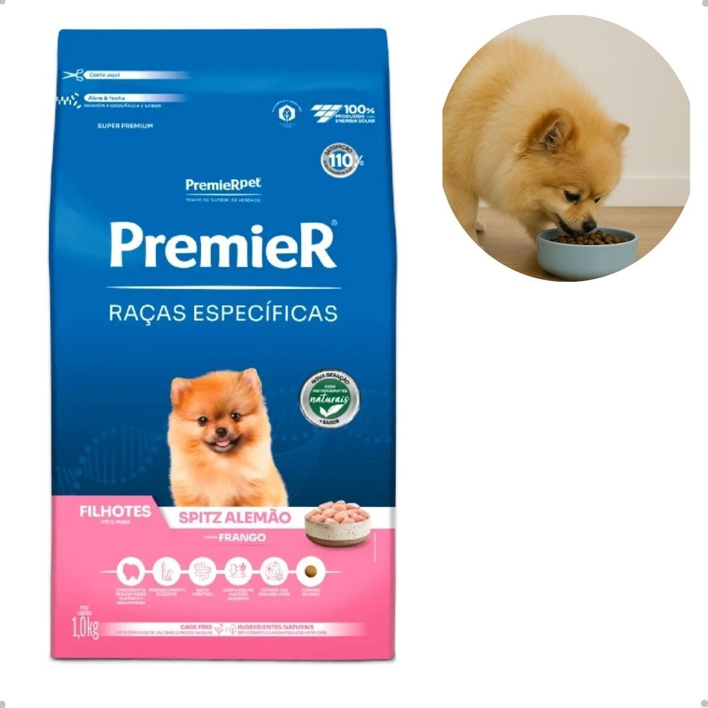 Ração Seca Premier Raças Específicas Spitz Alemão para Cães Filhotes de Frango 2,5kg